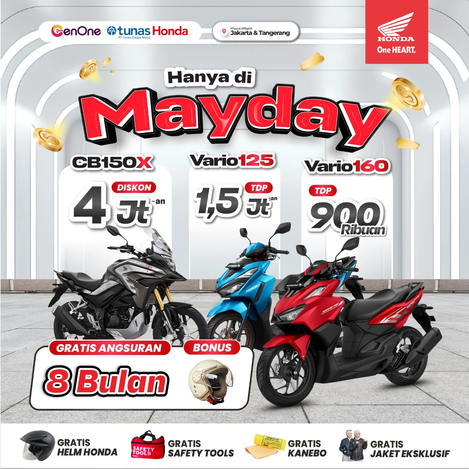 PROMO HONDA CB150X, VARIO 125 & 160 - MEI